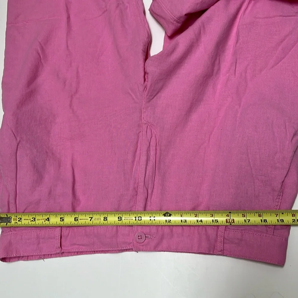 H&M Vibrant Pink Linen Blend Pants